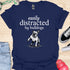 Easily distracted by bulldogs - V5 - Paw Sideways T-Shirt